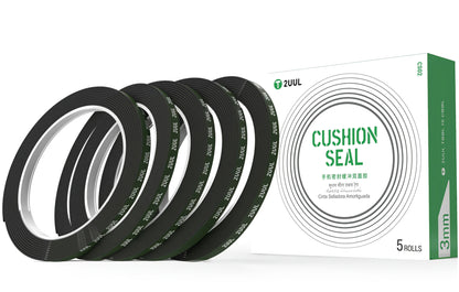 Nastro Adesivo 2UUL CS01, 3mm, Nero, Set da 5 pezzi