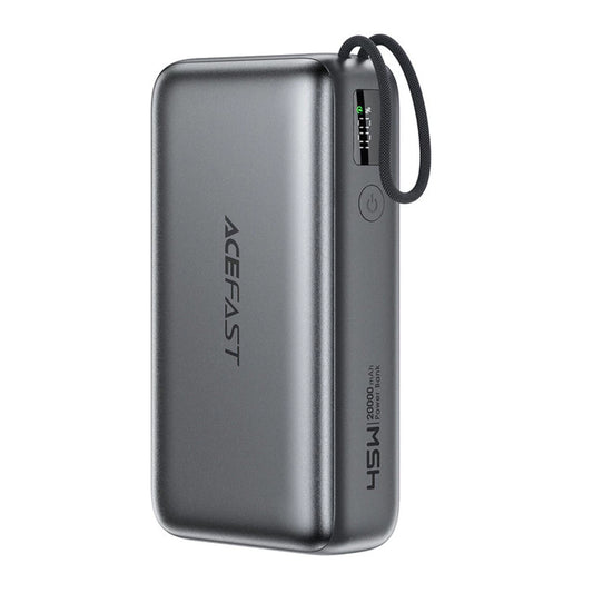 Batteria Esterna Acefast M34, 20000mAh, 45W, QC + PD, 1 x USB-A - 2 x USB-C, Grigio