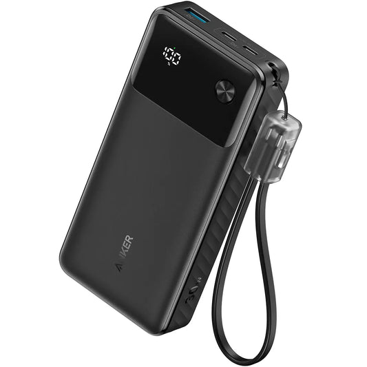 Batteria esterna Anker, 20000mAh, 30W, QC + PD, 1 x USB-A - 2 x USB-C, nero A1384G11