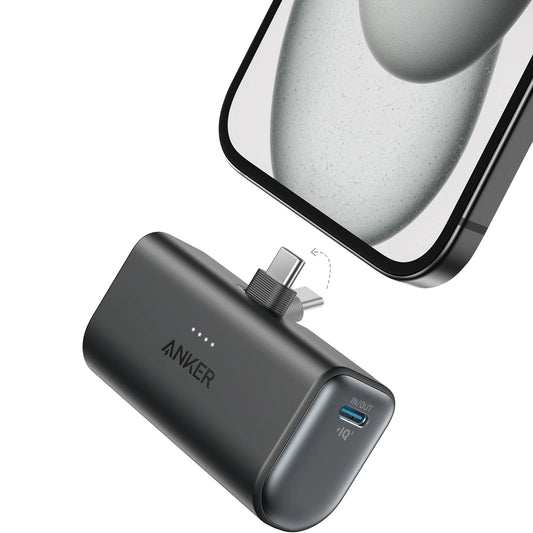 Batteria Esterna Anker Nano, 5000mAh, 22.5W, PD, 2 x USB-C, Nera A1653H11