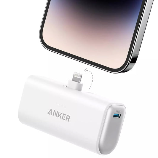 Batteria Esterna Anker Nano, 5000mAh, 12W, 1 x Lightning, Bianca A1645G21