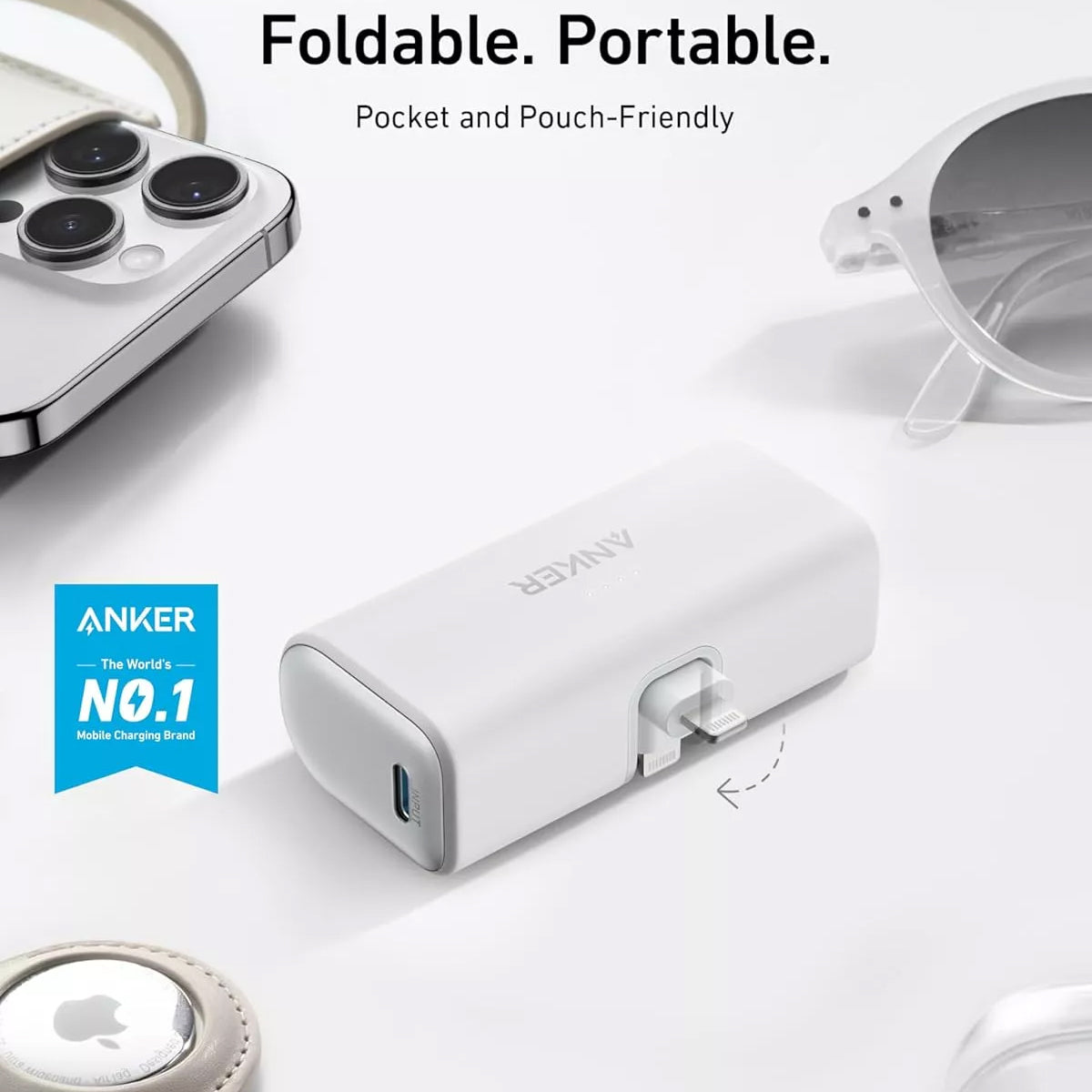 Batteria Esterna Anker Nano, 5000mAh, 12W, 1 x Lightning, Bianca A1645G21