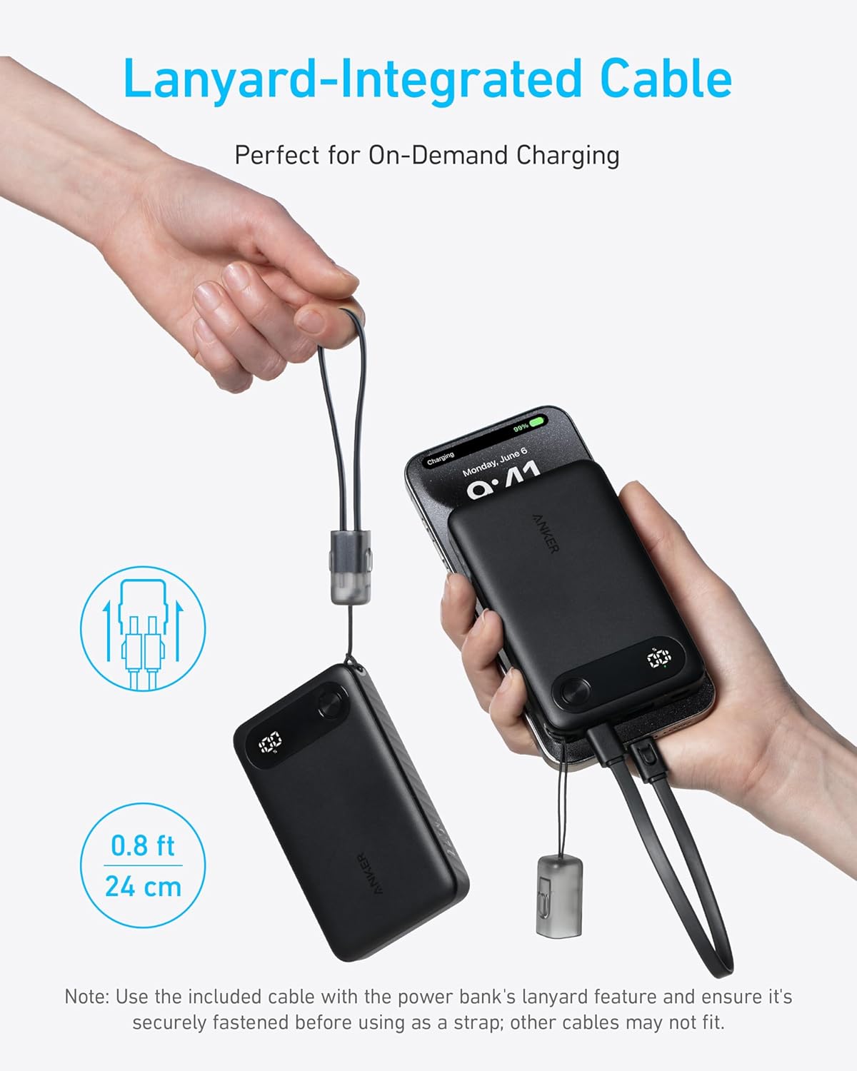 Batteria esterna Anker PowerCore, 10000mAh, 22,5W, QC + PD, 1 x USB-A - 2 x USB-C, Nero A1257G11 