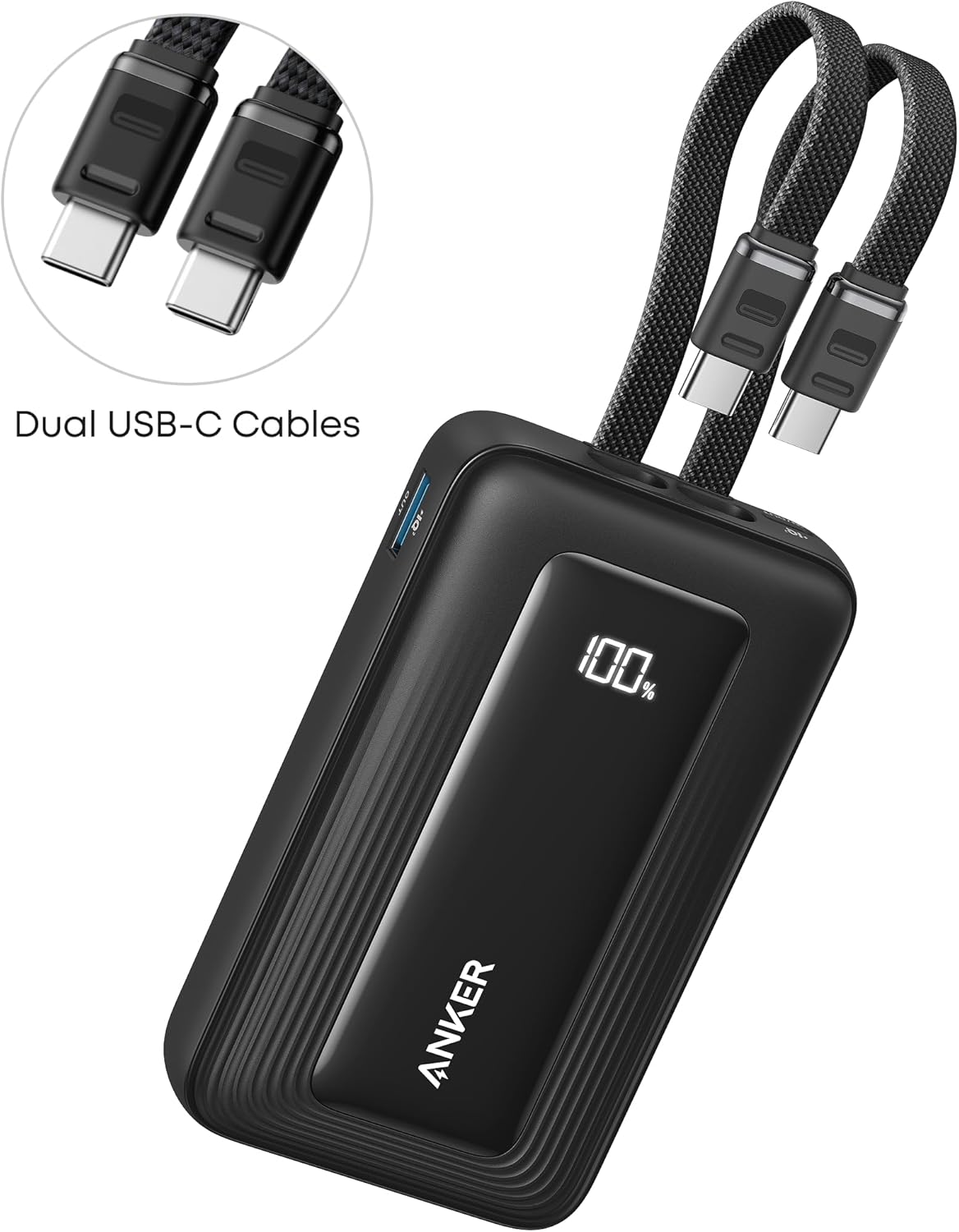 Batteria Esterna Anker Zolo, 10000mAh, 35W, QC + PD, 1 x USB-A - 2 x USB-C, Nera A1680H12
