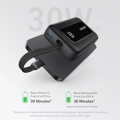 Batteria Esterna Anker Zolo, 20000mAh, 30W, QC + PD, 1 x USB-A - 2 x USB-C, Nera, Ricondizionata A1689H11