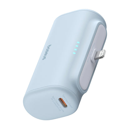 Batteria Esterna Baseus Compact, 5000mAh, 20W, PD, 1 x Lightning - 1 x USB-C, Blu P10068307313-00