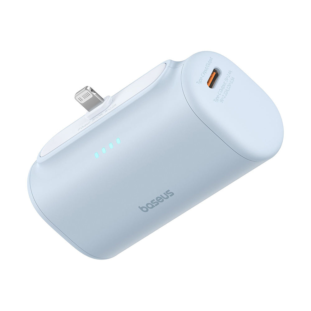 Batteria Esterna Baseus Compact, 5000mAh, 20W, PD, 1 x Lightning - 1 x USB-C, Blu P10068307313-00