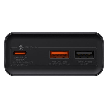 Batteria esterna Baseus Adaman, 20000mAh, 30W, QC + PD, 1 x USB-C - 2 x USB-A, nero PPAD030001 PPAD030001 