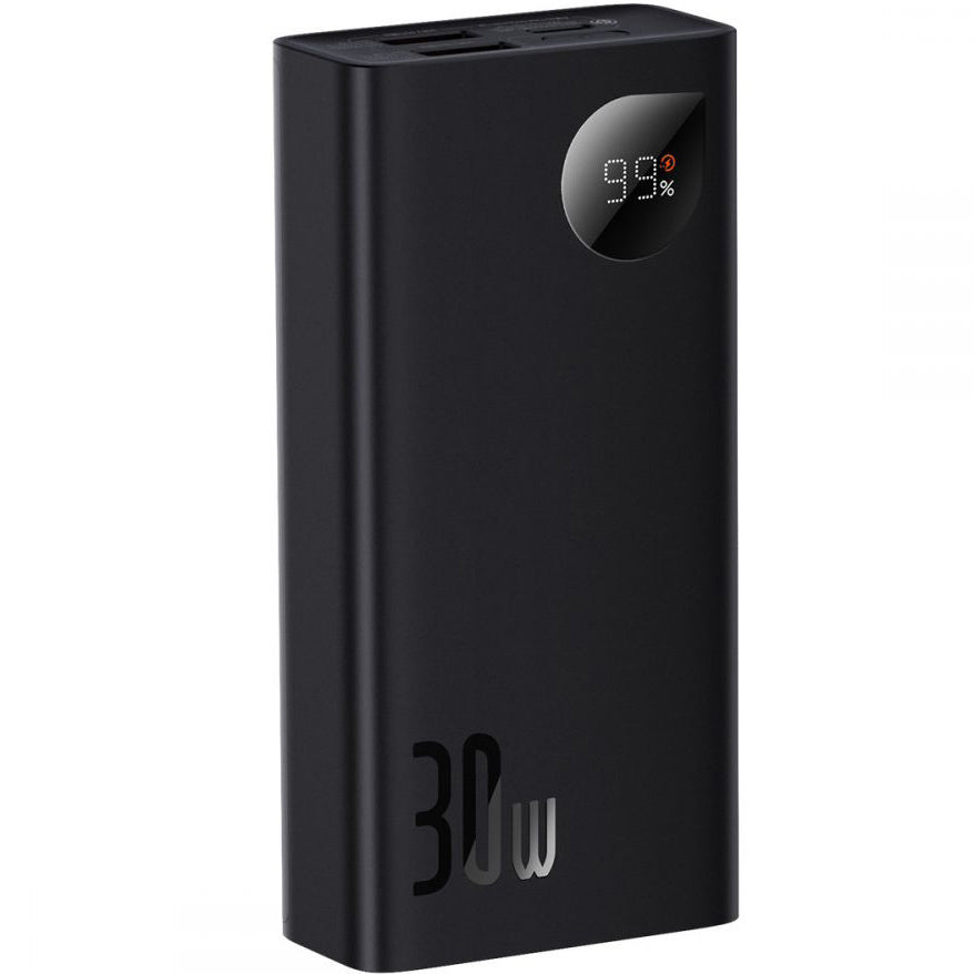 Batteria Esterna Baseus Adaman2, 10000mAh, 30W, QC + PD, 1 x USB-C - 2 x USB-A, Nera PPAD040101