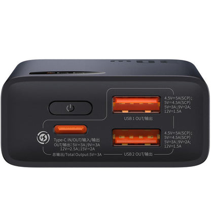 Batteria Esterna Baseus Adaman2, 10000mAh, 30W, QC + PD, 1 x USB-C - 2 x USB-A, Nera PPAD040101