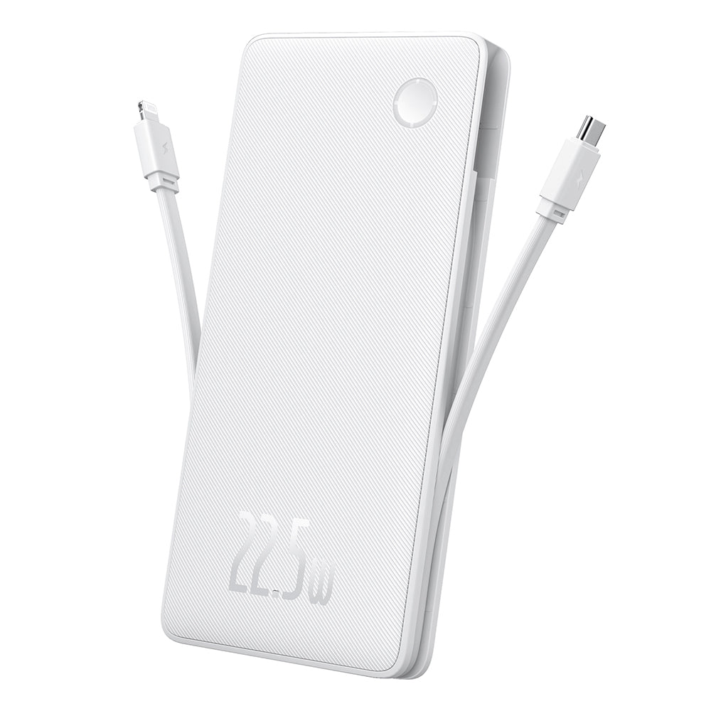 Batteria Esterna Baseus Airpow Lite, 10000mAh, 22.5W, QC + PD, 1 x Lightning - 1 x USB-A - 2 x USB-C, Bianca P10067501213-00