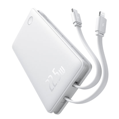 Batteria Esterna Baseus Airpow Lite, 10000mAh, 22.5W, QC + PD, 1 x Lightning - 1 x USB-A - 2 x USB-C, Bianca P10067501213-00