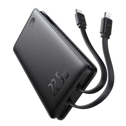 Batteria Esterna Baseus Airpow Lite, 10000mAh, 22.5W, QC + PD, 1 x Lightning - 1 x USB-A - 2 x USB-C, Nera P10067501123-00