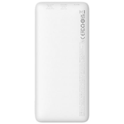 Batteria Esterna Baseus Airpow, 10000mAh, 20W, QC + PD, 1 x USB-A - 1 x USB-C, Bianca