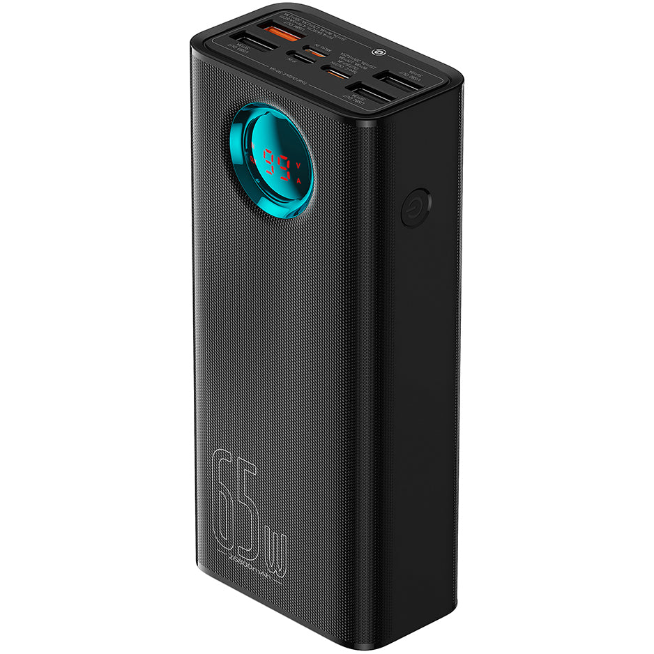 Batteria Esterna Baseus Amblight Display Digitale, 26800mAh, 65W, QC + PD, 1 x USB-C - 4 x USB-A, Nera P10022402113-00