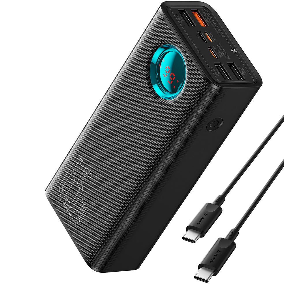 Batteria Esterna Baseus Amblight Display Digitale, 26800mAh, 65W, QC + PD, 1 x USB-C - 4 x USB-A, Nera P10022402113-00