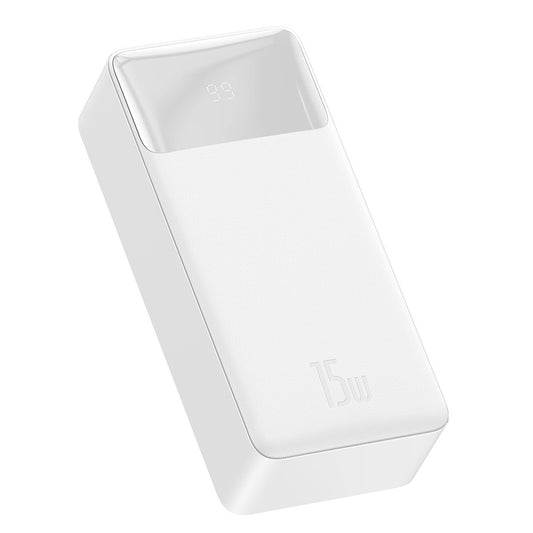 Batteria Esterna Baseus Bipow, 30000mAh, 15W, 1 x USB-C - 2 x USB-A, Bianca PPBD050202