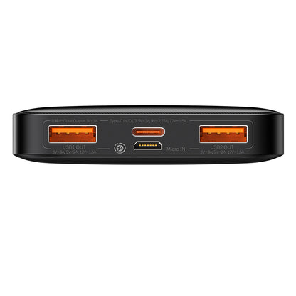 Batteria Esterna Baseus Bipow, 10000mAh, 20W, QC + PD, 1 x USB-C - 2 x USB-A, Nera PPBD050301