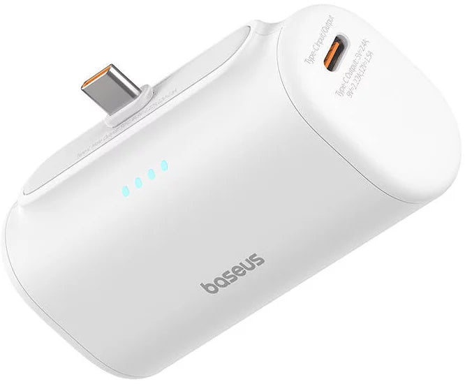 Batteria Esterna Baseus Compact, 5000mAh, 20W, PD, 2 x USB-C, Bianca P10068306213-00
