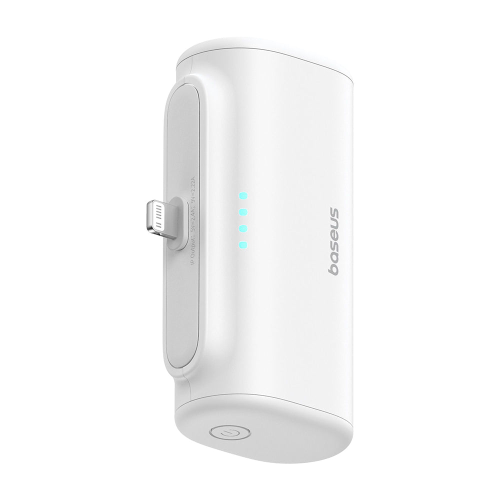 Batteria Esterna Baseus Compact, 5000mAh, 20W, PD, 1 x Lightning - 1 x USB-C, Bianca P10068307213-00