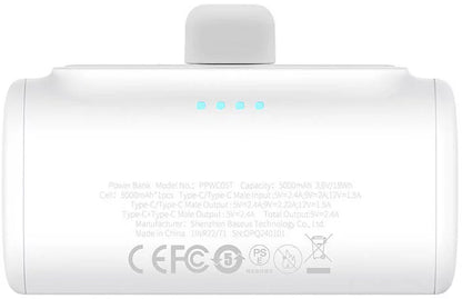 Batteria Esterna Baseus Compact, 5000mAh, 20W, PD, 2 x USB-C, Bianca P10068306213-00