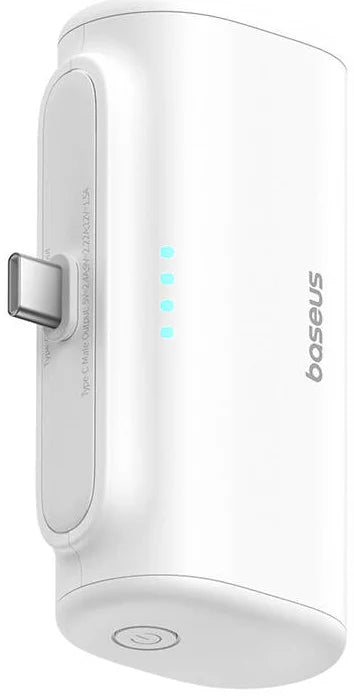 Batteria Esterna Baseus Compact, 5000mAh, 20W, PD, 2 x USB-C, Bianca P10068306213-00
