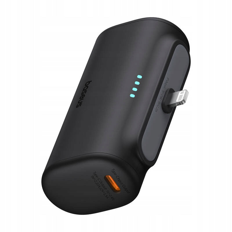 Batteria Esterna Baseus Compact, 5000mAh, 20W, PD, 1 x Lightning - 1 x USB-C, Nera P10068307113-00