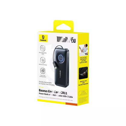 Batteria Esterna Baseus EnerCore CR11, 10000mAh, 45W, PD, 2 x USB-C, Nera E0027G01
