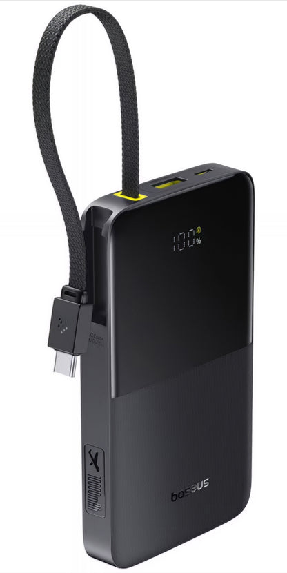 Batteria Esterna Baseus EnerFill Bipow2 Pro, 10000mAh, 22.5W, QC + PD, 1 x USB-A - 2 x USB-C, Nera E0027600