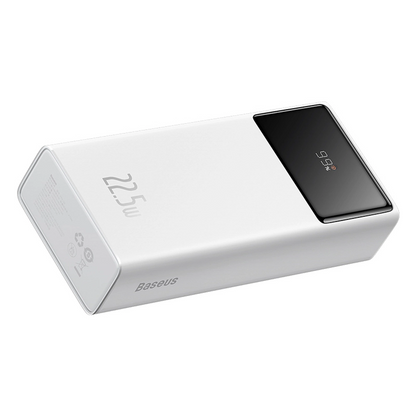 Batteria Esterna Baseus EnerFill FP41, 30000mAh, 22.5W, QC + PD, 1 x USB-C - 2 x USB-A, Bianca