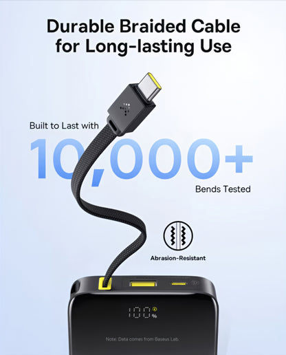 Batteria Esterna Baseus EnerFill Bipow2 Pro, 10000mAh, 22.5W, QC + PD, 1 x USB-A - 2 x USB-C, Nera E0027600