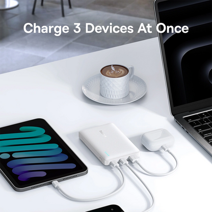 Batteria Esterna Baseus EnerFill FP21, 10000mAh, 22.5W, QC + PD, 1 x USB-A - 2 x USB-C, Bianca P1008210D213-00