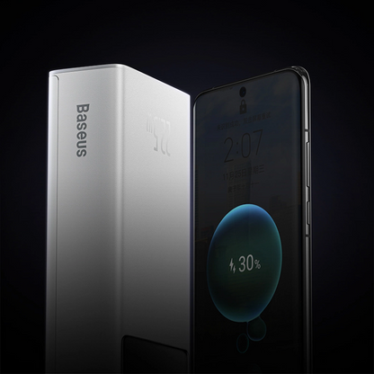 Batteria Esterna Baseus EnerFill FP41, 30000mAh, 22.5W, QC + PD, 1 x USB-C - 2 x USB-A, Bianca