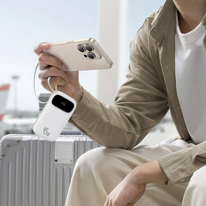 Batteria Esterna Baseus EnerFill FC31, 20000mAh, 45W, QC + PD, 1 x Lightning - 1 x USB-A - 2 x USB-C, Bianca P10082105213-00