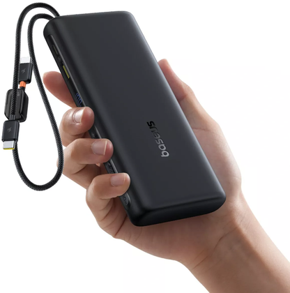 Batteria Esterna Baseus EnerFill FC41, 20000mAh, 100W, QC + PD, 1 x USB-A - 3 x USB-C, Nera E0028N03