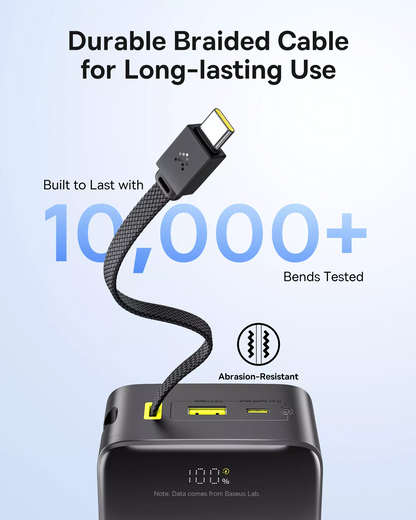 Batteria Esterna Baseus EnerFill Bipow2 Pro, 30000mAh, 22.5W, QC + PD, 1 x USB-A - 2 x USB-C, Nera E0028100