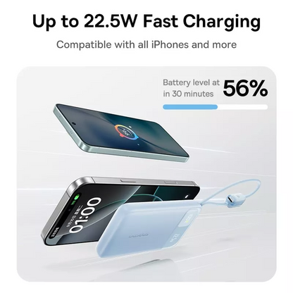 Batteria Esterna Baseus EnerFill FC11, 10000mAh, 22.5W, QC + PD, 1 x Lightning - 1 x USB-A - 2 x USB-C, Nera E0027R04