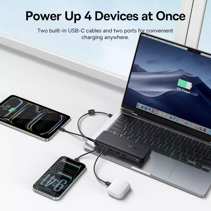 Batteria Esterna Baseus EnerFill FC41, 20000mAh, 100W, QC + PD, 1 x USB-A - 3 x USB-C, Nera E0028N03
