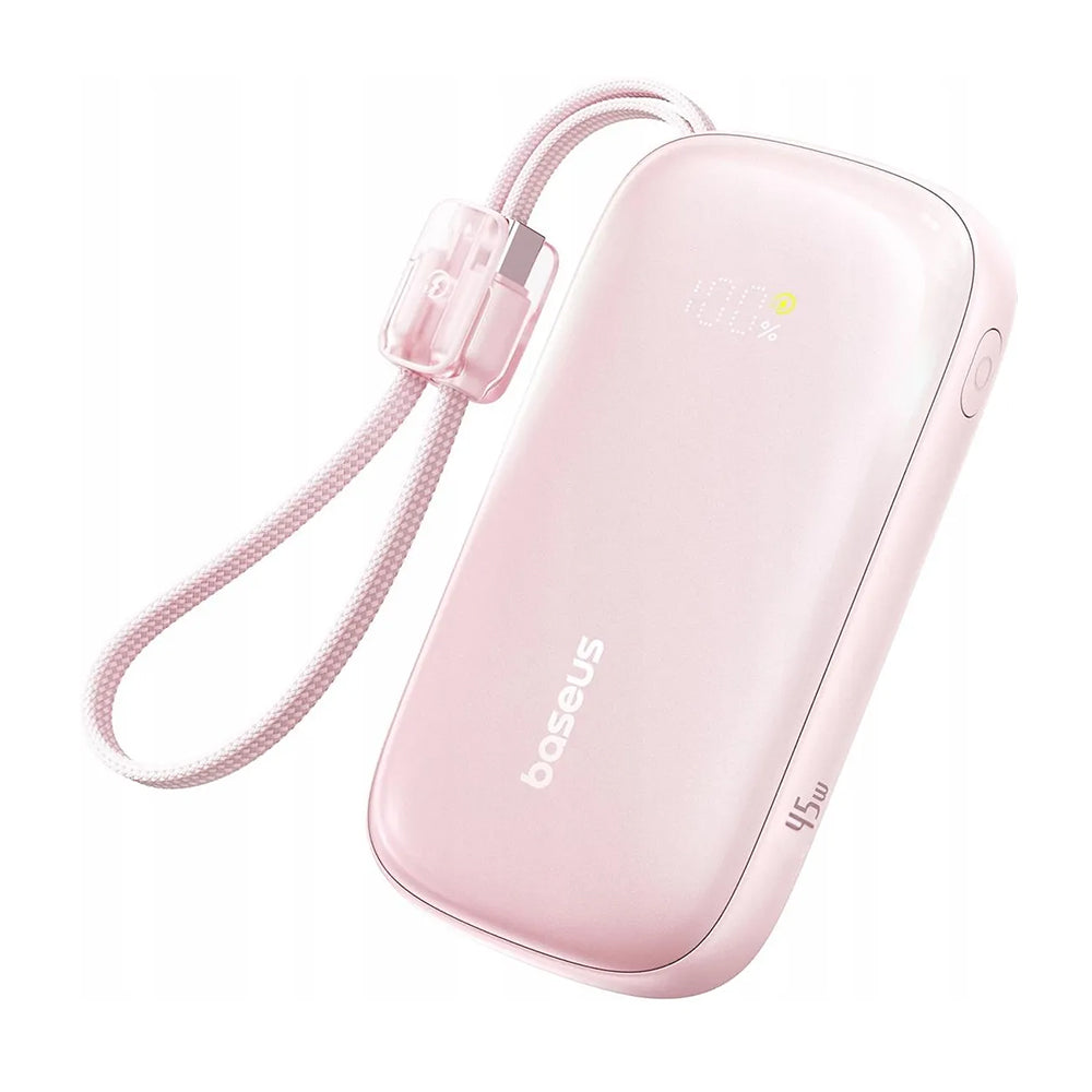 Batteria Esterna Baseus EnerFill FC21 Qpow 3 Ultra, 10000mAh, 45W, QC + PD, 1 x USB-A - 1 x USB-C, Rosa E0027Q02