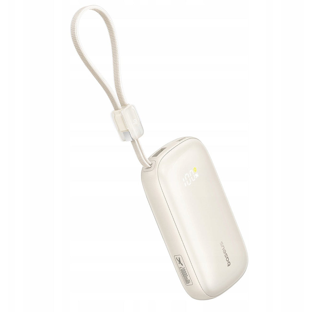 Baseus EnerFill FC21 Qpow 3 Ultra External Battery, 20000mAh, 45W, QC + PD, 1 x USB-A - 1 x USB-C, Beige E0027P01