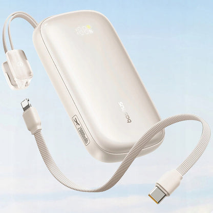 Baseus EnerFill FC21 Qpow 3 Ultra External Battery, 20000mAh, 45W, QC + PD, 1 x USB-A - 1 x USB-C, Beige E0027P01
