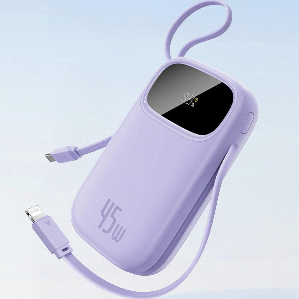Batteria Esterna Baseus EnerFill FC31 Qpow 3, 10000mAh, 45W, QC + PD, 1 x Lightning - 1 x USB-A - 2 x USB-C, Viola E0028C02