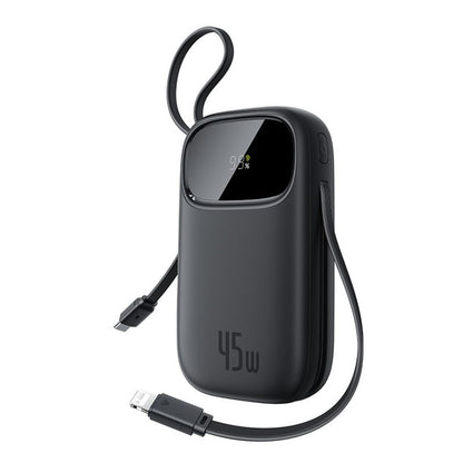 Batteria Esterna Baseus EnerFill FC31 Qpow 3, 10000mAh, 45W, QC + PD, 1 x Lightning - 1 x USB-A - 2 x USB-C, Nera E0028C00