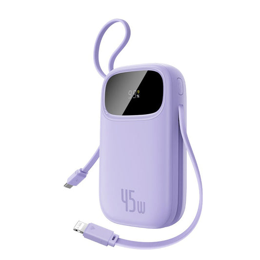 Batteria Esterna Baseus EnerFill FC31 Qpow 3, 20000mAh, 45W, QC + PD, 1 x Lightning - 1 x USB-A - 2 x USB-C, Viola E0028D02