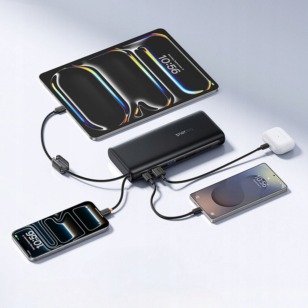 Batteria Esterna Baseus EnerFill FC41, 25000mAh, 145W, QC + PD, 1 x USB-A - 3 x USB-C, Nera E0028H03