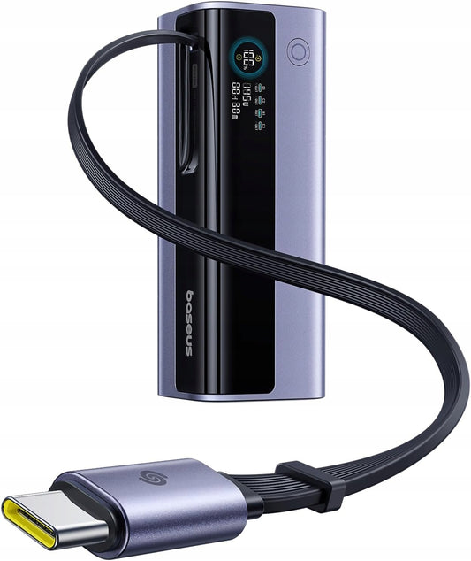 Batteria Esterna Baseus EnerGeek GR11, 20000mAh, 145W, QC + PD, 1 x USB-A - 3 x USB-C, Grigio
