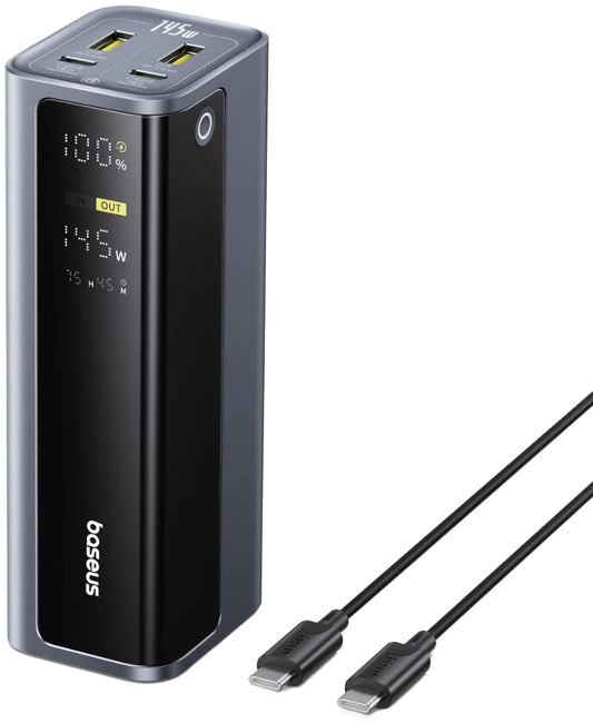 Batteria Esterna Baseus EnerGeek GP12, 20800mAh, 145W, QC + PD, 2 x USB-A - 2 x USB-C, Grigio P10082109813-00
