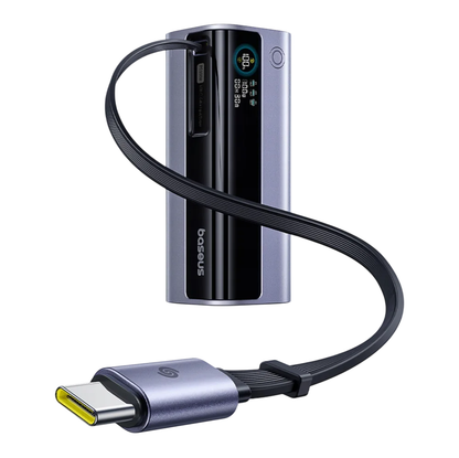 Batteria Esterna Baseus EnerGeek GR11, 10000mAh, 100W, QC + PD, 1 x USB-A - 2 x USB-C, Grigio E0027A01