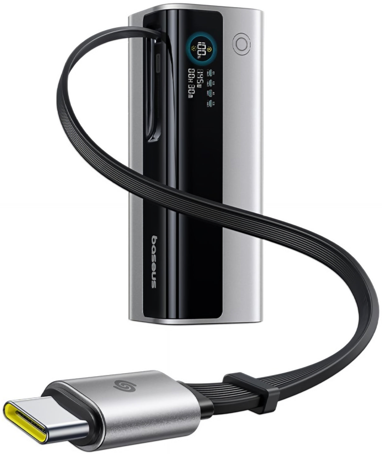 Batteria Esterna Baseus EnerGeek GR11, 20000mAh, 145W, QC + PD, 1 x USB-A - 3 x USB-C, Argento E0027B02