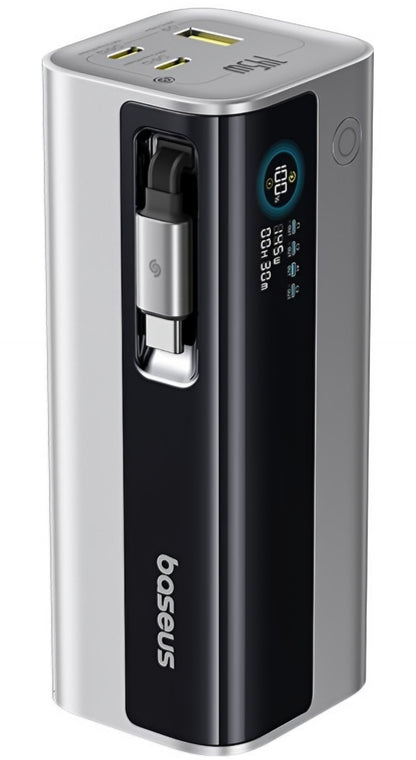 Batteria Esterna Baseus EnerGeek GR11, 20000mAh, 145W, QC + PD, 1 x USB-A - 3 x USB-C, Argento E0027B02